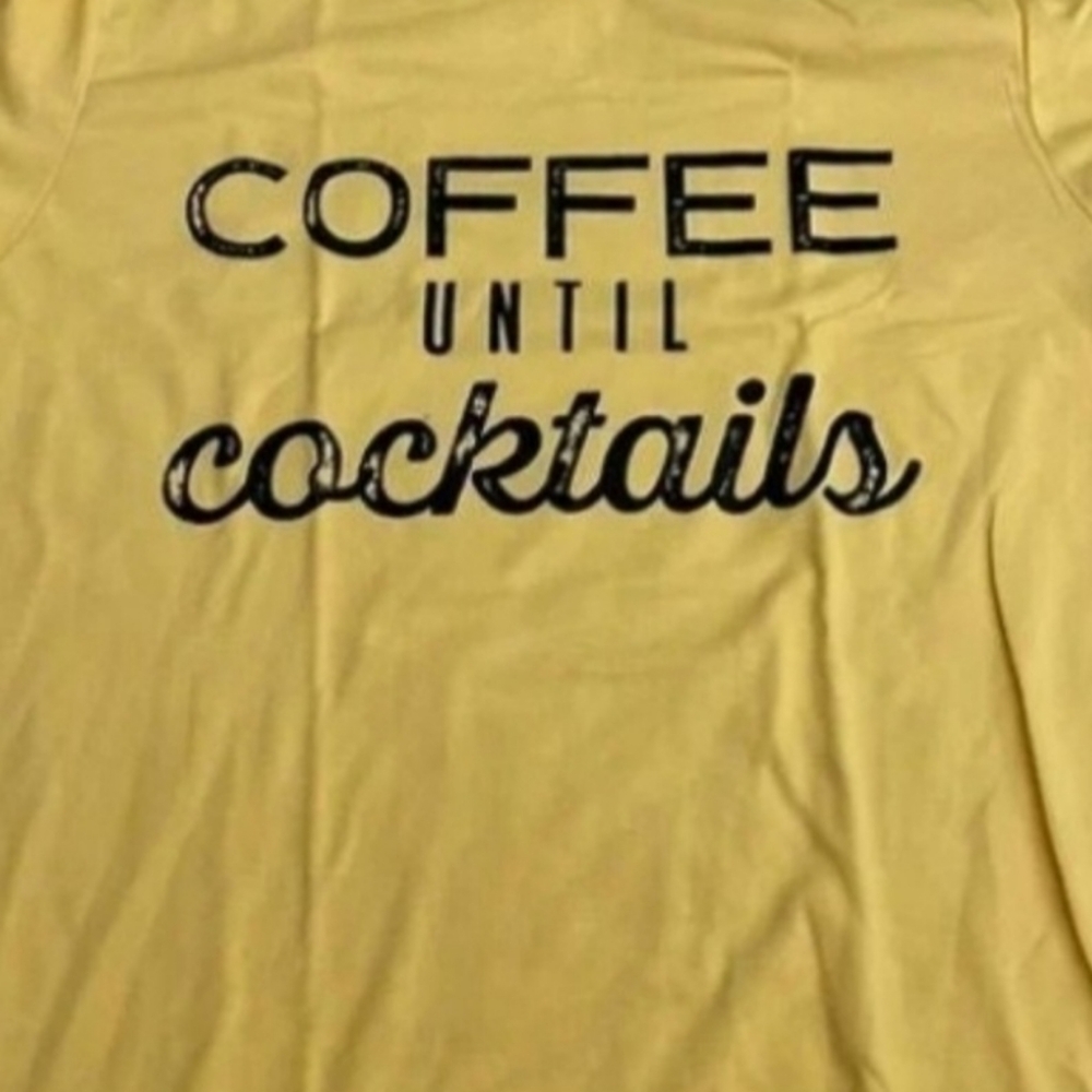 Coffee until cocktails flannel/tee combo